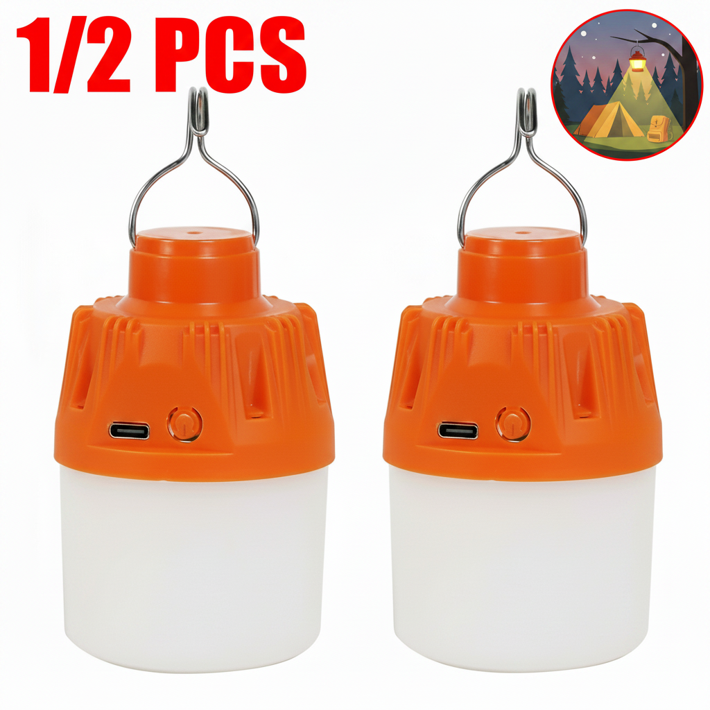 Power Outage Light - 1/2Pcs Outdoor USB Rechargeable LED Lamp
