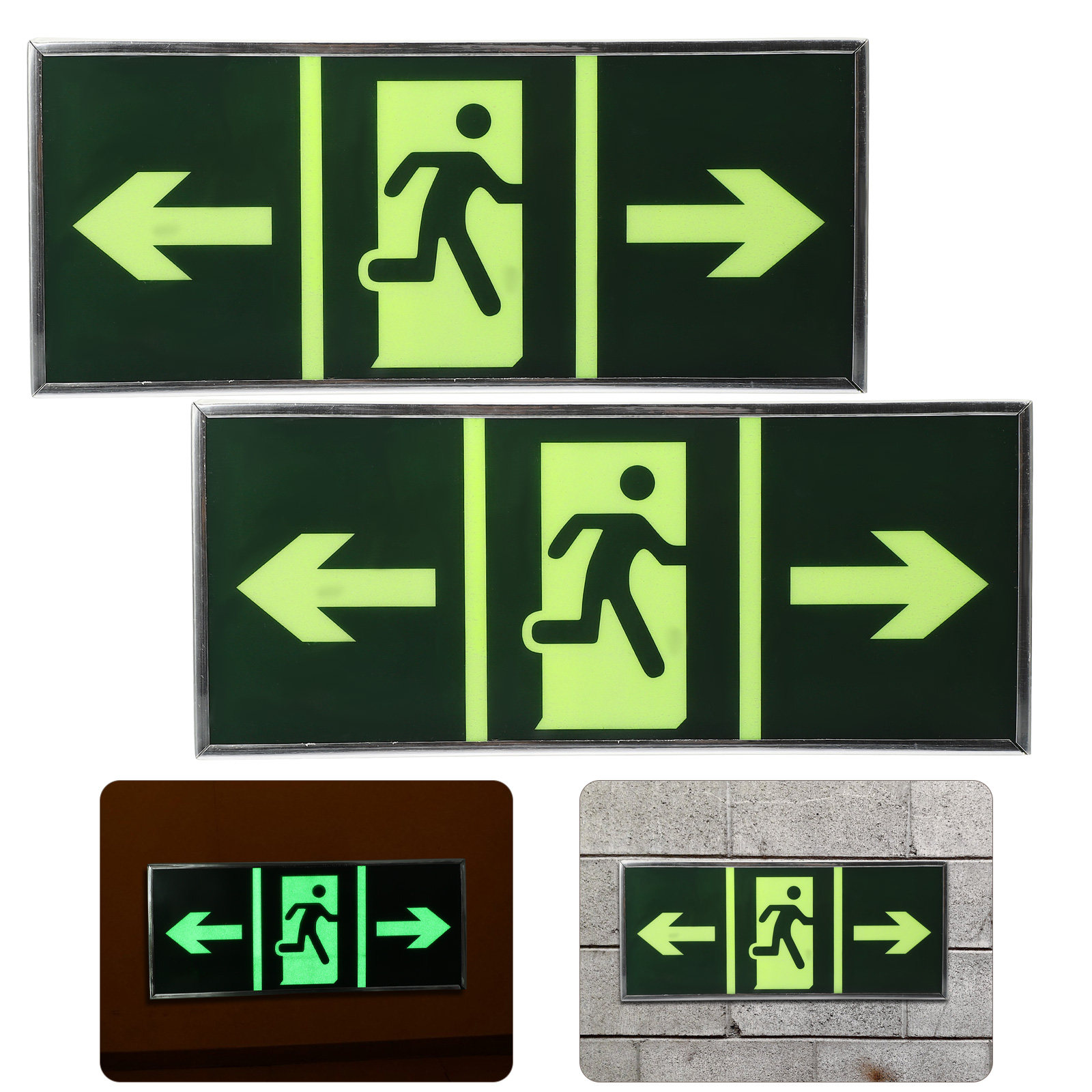 2Pcs Glow Exit Sticker Premium - Emergency Exit Sign 评论和价格