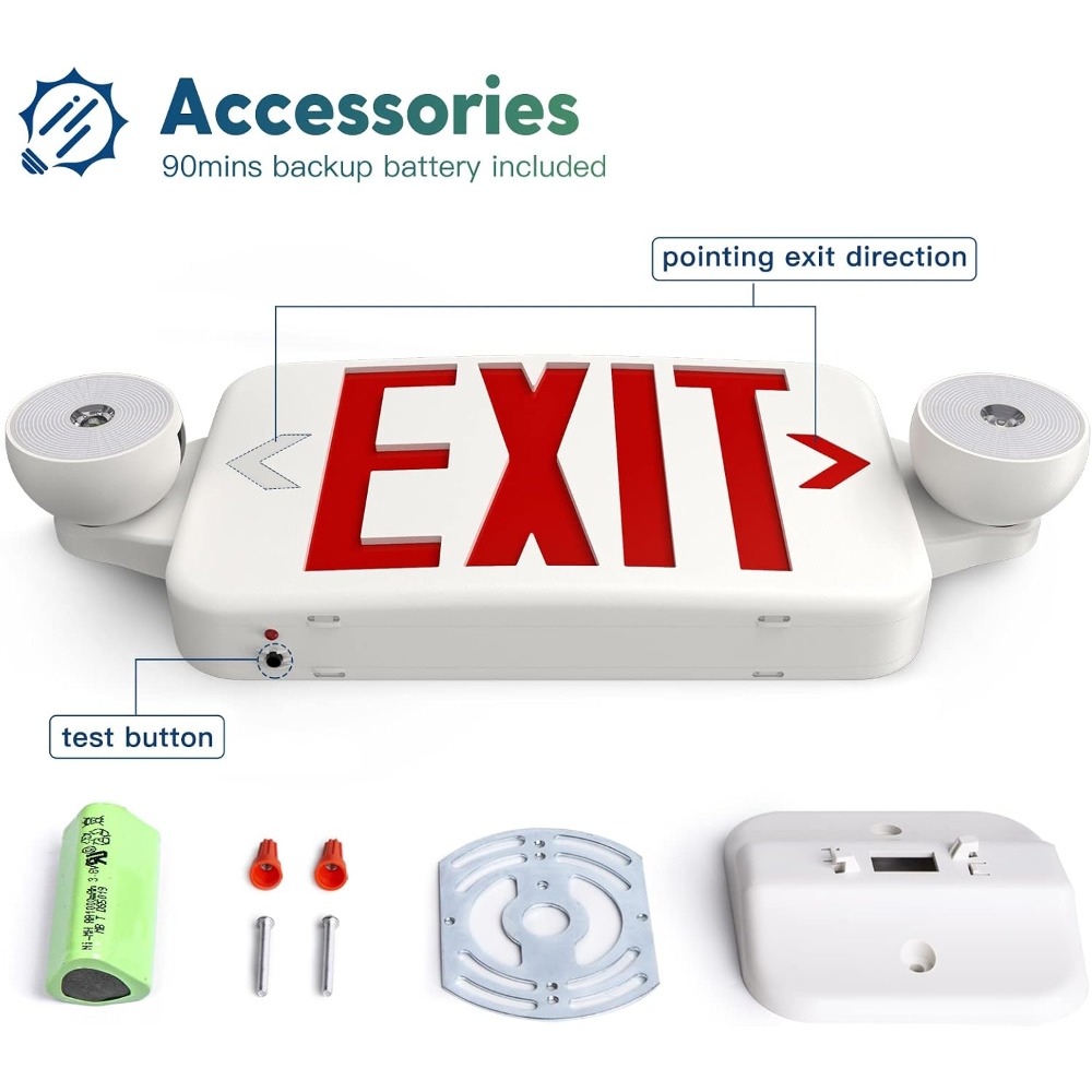 2 Pack Exit Sign with Emergenc - Emergency Exit Sign 评论和价格