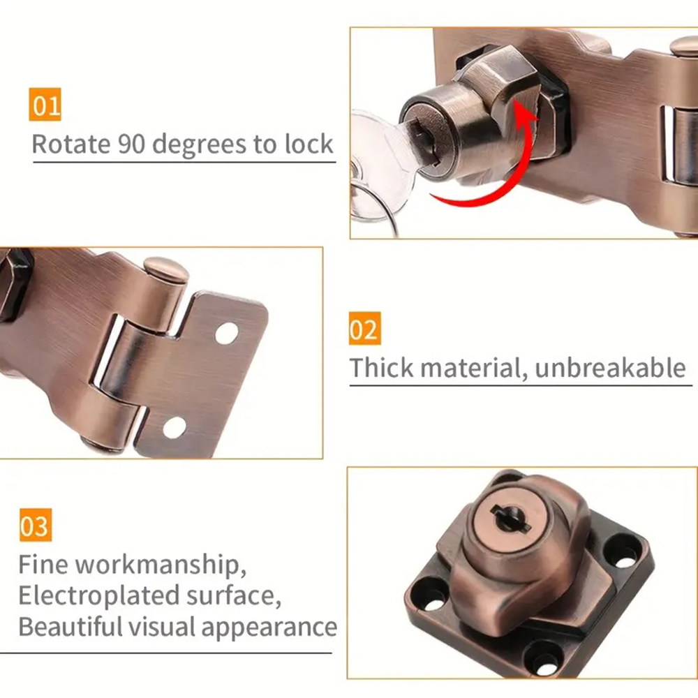 Locking Hasp Heavy Duty Lockin - Medicine Cabinet Lock 评论和价格