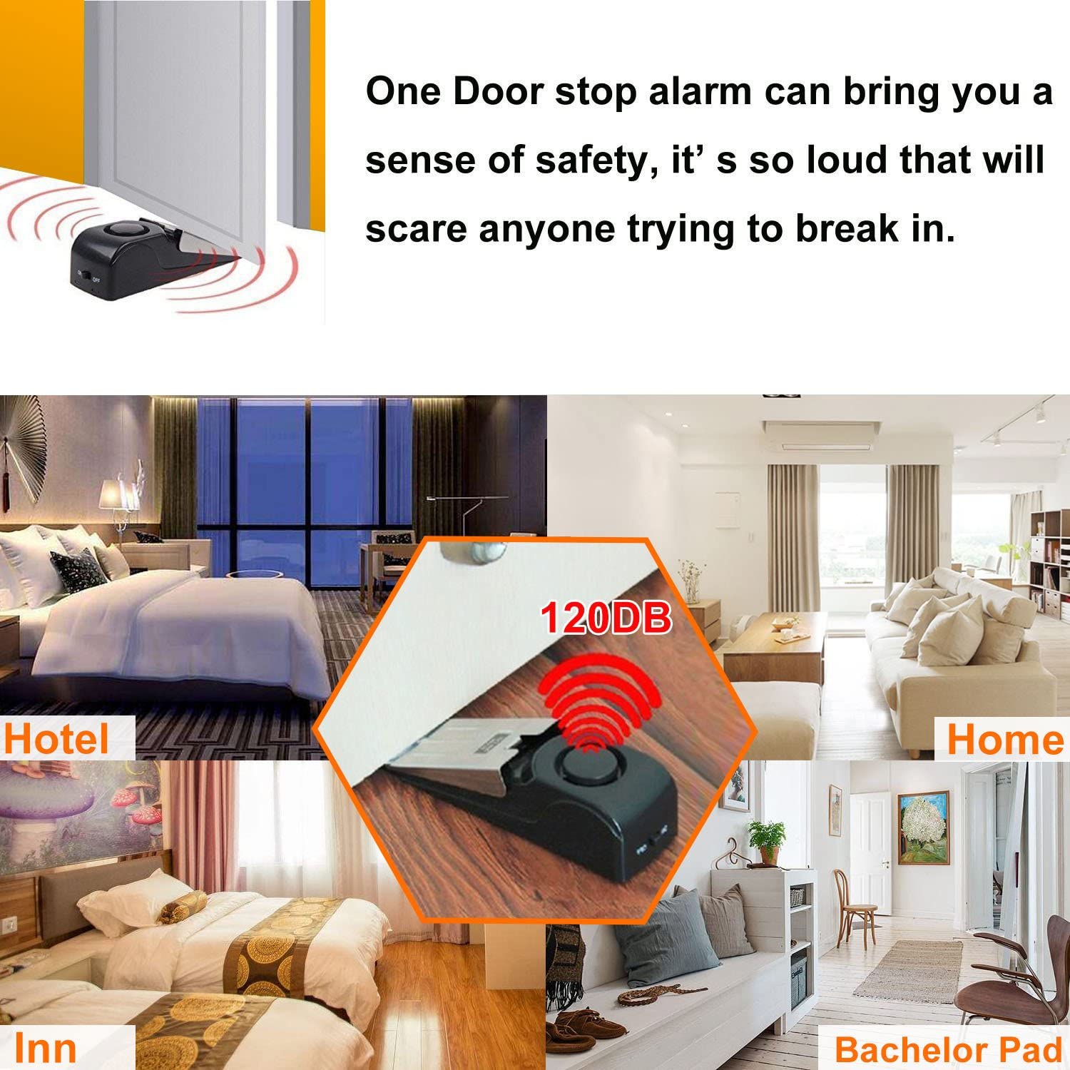 Upgraded Door Stopper Alarm Po - Door Stop Alarm 评论和价格