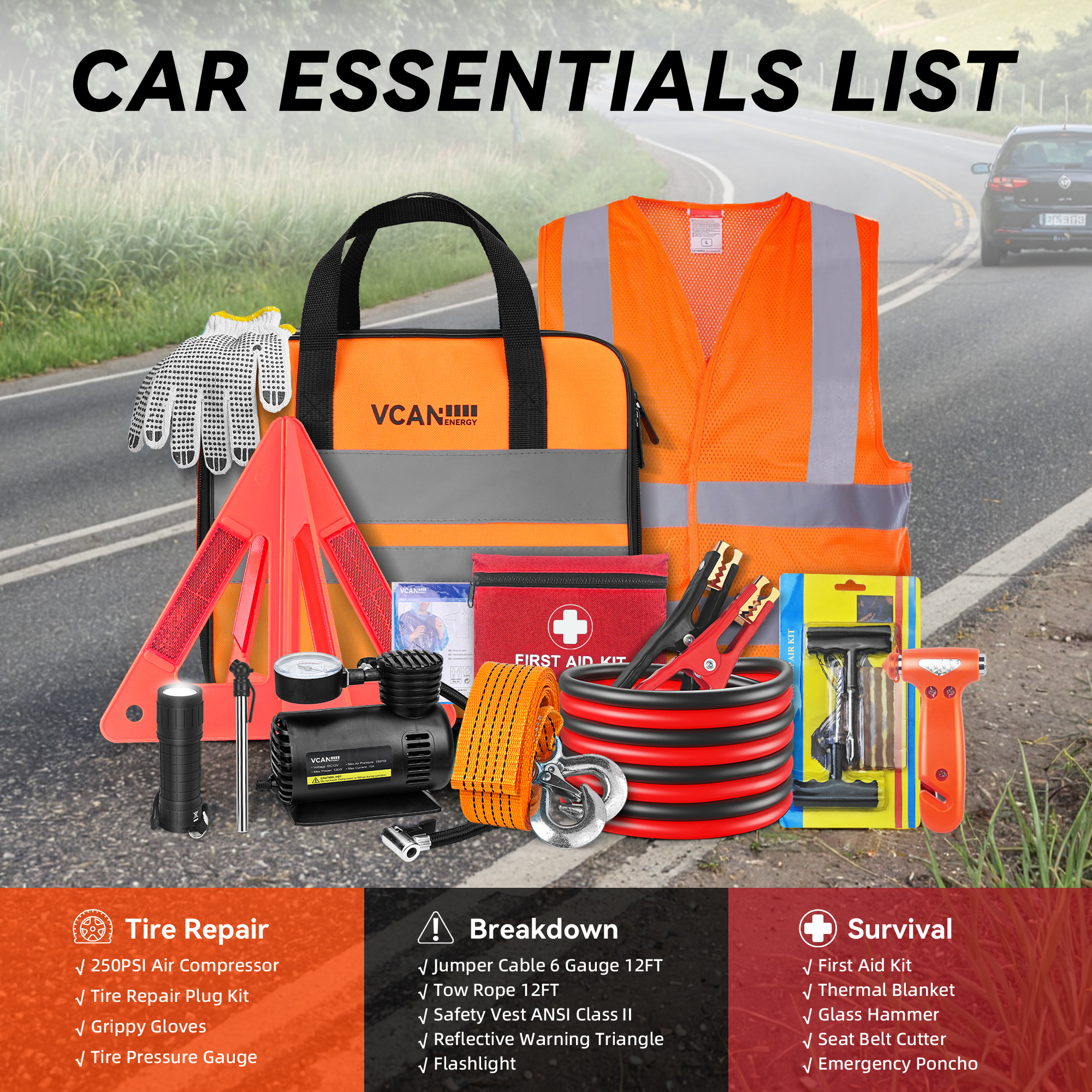Emergency Safety Kit Bag with  - First Aid Bag Kit 评论和价格